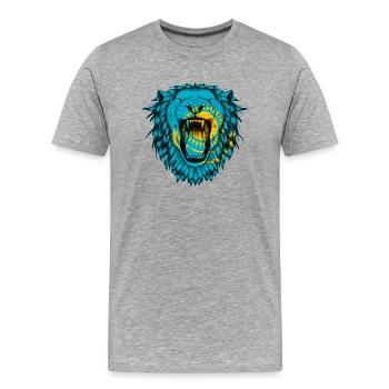 Kazakhstan - T-shirt bio Premium Homme - gris chiné - Devant - Damien (186cm)