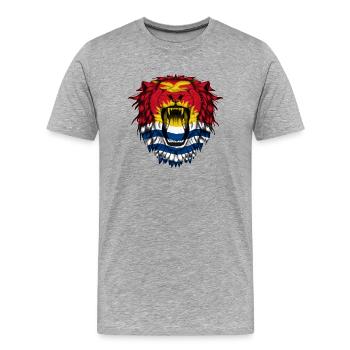 Kiribati - Männer Premium Bio T-Shirt - Grau meliert - Vorne - Damien (186cm)
