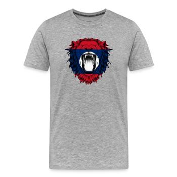 Laos - Men's Premium Organic T-Shirt - heather grey - Front - Damien (186cm)