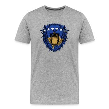 Kosovo - Men's Premium Organic T-Shirt - heather grey - Front - Damien (186cm)