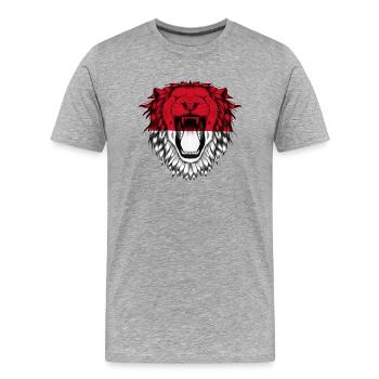 Monaco - Männer Premium Bio T-Shirt - Grau meliert - Vorne - Damien (186cm)