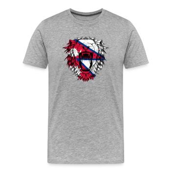 Népal - T-shirt bio Premium Homme - gris chiné - Devant - Damien (186cm)