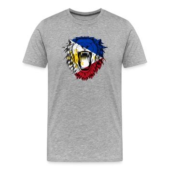 Philippines - T-shirt bio Premium Homme - gris chiné - Devant - Damien (186cm)