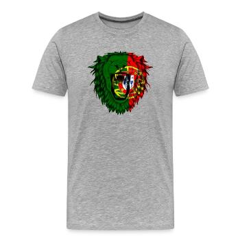Portugal - T-shirt bio Premium Homme - gris chiné - Devant - Damien (186cm)