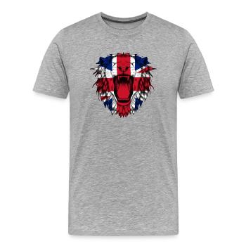 Großbritannien - Männer Premium Bio T-Shirt - Grau meliert - Vorne - Damien (186cm)