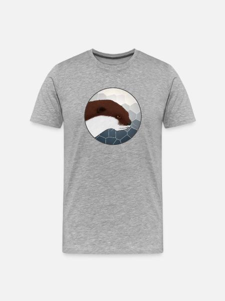 Loutre - T-shirt bio Premium Homme - gris chiné