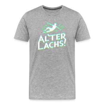 Alter Lachs ! - Männer Premium Bio T-Shirt - Grau meliert - Vorne - Damien (186cm)