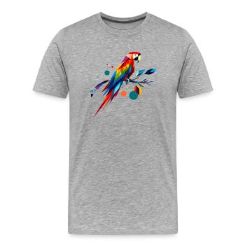 Ère abstraite - T-shirt bio Premium Homme - gris chiné - Devant - Damien (186cm)