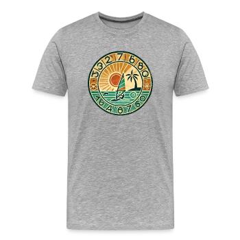 The Vintage Flair Collection - Männer Premium Bio T-Shirt - Grau meliert - Vorne - Damien (186cm)