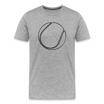 Tennisball - Männer Premium Bio T-Shirt - Grau meliert - Vorne - Damien (186cm)