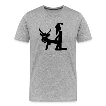 Santa Claus - Men's Premium Organic T-Shirt - heather grey - Front - Damien (186cm)