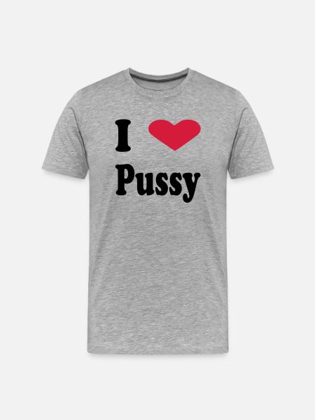 pussy - T-shirt bio Premium Homme - gris chiné