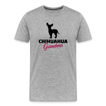 Chihuahua - Männer Premium Bio T-Shirt - Grau meliert - Vorne - Damien (186cm)