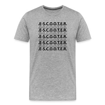 E-Scooter Roller - Männer Premium Bio T-Shirt - Grau meliert - Vorne - Damien (186cm)