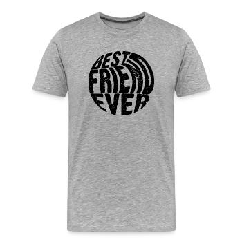 Best friend ever. - Men's Premium Organic T-Shirt - heather grey - Front - Damien (186cm)