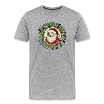 Santa Claus - Men's Premium Organic T-Shirt - heather grey - Front - Damien (186cm)
