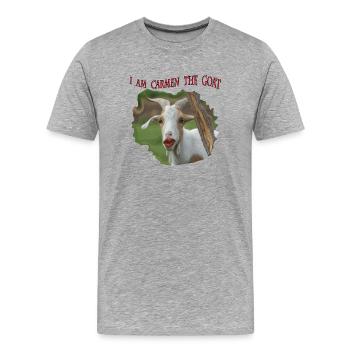 Ziege Carmen Geiss Parodie die Geissens m.a.m.b.a - Männer Premium Bio T-Shirt - Grau meliert - Vorne - Damien (186cm)