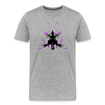 buddha_2f - T-shirt bio Premium Homme - gris chiné - Devant - Damien (186cm)