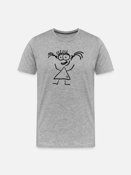 Die kleinste Größte - Männer Premium Bio T-Shirt - Grau meliert