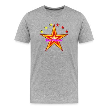SPMS - Men's Premium Organic T-Shirt - heather grey - Front - Damien (186cm)