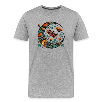 Libelle - Männer Premium Bio T-Shirt - Grau meliert - Vorne - Damien (186cm)