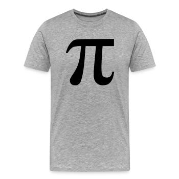 pi - Männer Premium Bio T-Shirt - Grau meliert - Vorne - Damien (186cm)