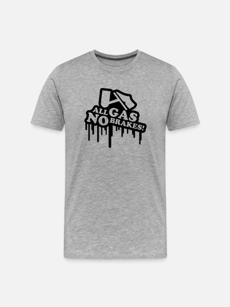 gas_no_brakes_graffiti_t1 - Men's Premium Organic T-Shirt - heather grey