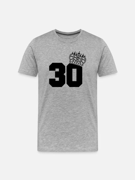 30_king - T-shirt bio Premium Homme - gris chiné