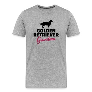 Golden Retriever - T-shirt bio Premium Homme - gris chiné - Devant - Damien (186cm)