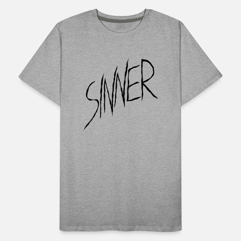 Conception de texte pécheur T-shirt bio Premium Homme