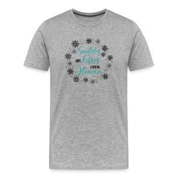Snowflakes are kiss from heaven - Männer Premium Bio T-Shirt - Grau meliert - Vorne - Damien (186cm)