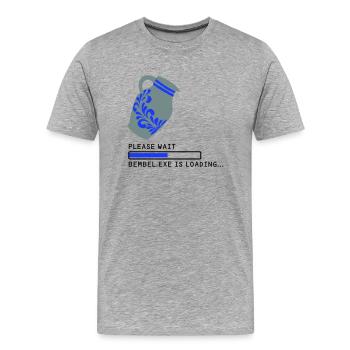 Bembel EXE Loading - Männer Premium Bio T-Shirt - Grau meliert - Vorne - Damien (186cm)