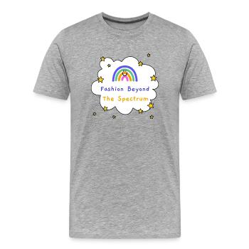 La mode au-delà du spectre - Autism Artistry - T-shirt bio Premium Homme - gris chiné - Devant - Damien (186cm)