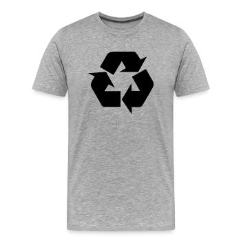 Recycler - Men's Premium Organic T-Shirt - heather grey - Front - Damien (186cm)