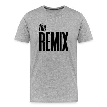The Remix - Farbwechsel - Männer Premium Bio T-Shirt - Grau meliert - Vorne - Damien (186cm)