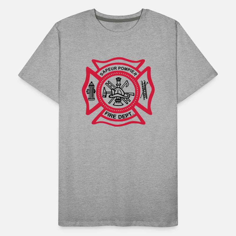blason sapeur pompier T-shirt bio Premium Homme