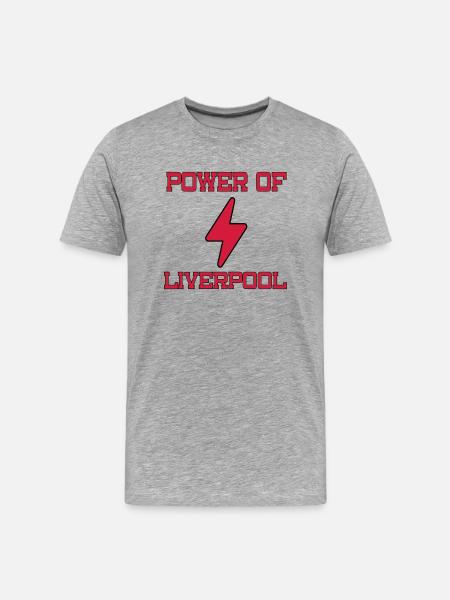 Power of LIVERPOOL - Men's Premium Organic T-Shirt - heather grey