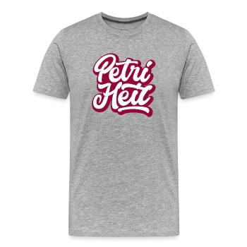 Petri Heil - Männer Premium Bio T-Shirt - Grau meliert - Vorne - Damien (186cm)