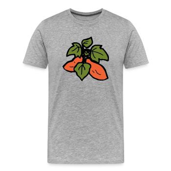 Patate douce cuisine exotique idée cadeau amusante - T-shirt bio Premium Homme - gris chiné - Devant - Damien (186cm)