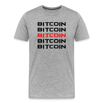 Bitcoin Trading Crypto Stocks - T-shirt bio Premium Homme - gris chiné - Devant - Damien (186cm)