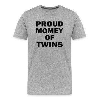 Schwangerschaft Babyparty Babyshower Boy Girl - Männer Premium Bio T-Shirt - Grau meliert - Vorne - Damien (186cm)