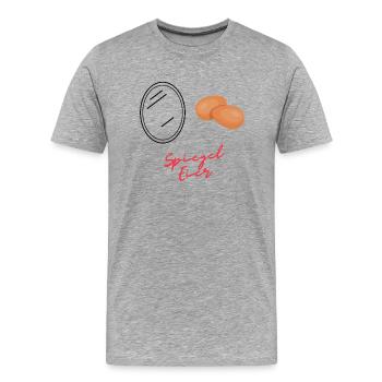 Spiegel Eier - Männer Premium Bio T-Shirt - Grau meliert - Vorne - Damien (186cm)