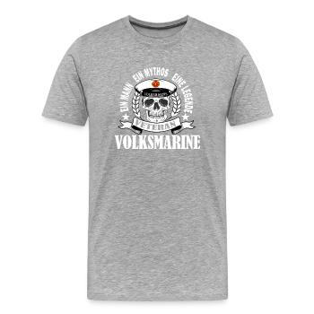 Veteran Volksmarine NVA - Männer Premium Bio T-Shirt - Grau meliert - Vorne - Damien (186cm)