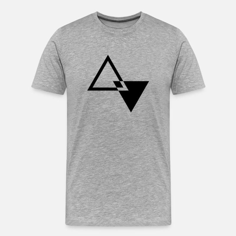 MODERN TRIANGLE SHAPE - Männer Premium Bio T-Shirt - Grau meliert