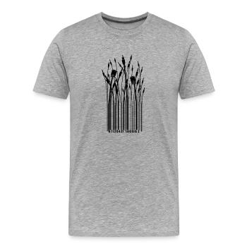 Je corresponds à tous les types de stéréo - T-shirt bio Premium Homme - gris chiné - Devant - Damien (186cm)