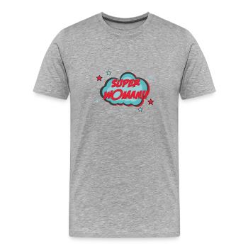 Women - Super Woman - Men's Premium Organic T-Shirt - heather grey - Front - Damien (186cm)