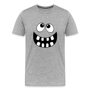 Visage - T-shirt bio Premium Homme - gris chiné - Devant - Damien (186cm)