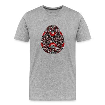 Abstrakte Kunst - Männer Premium Bio T-Shirt - Grau meliert - Vorne - Damien (186cm)