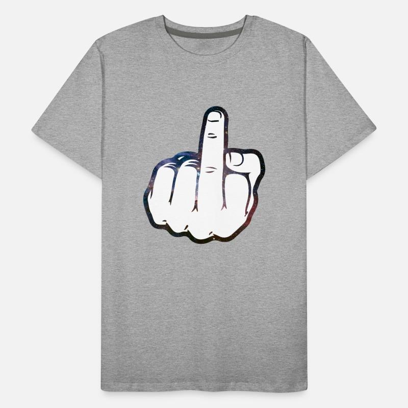 Mittelfinger Comic Männer Premium Bio T-Shirt