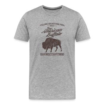 buffle - T-shirt bio Premium Homme - gris chiné - Devant - Damien (186cm)
